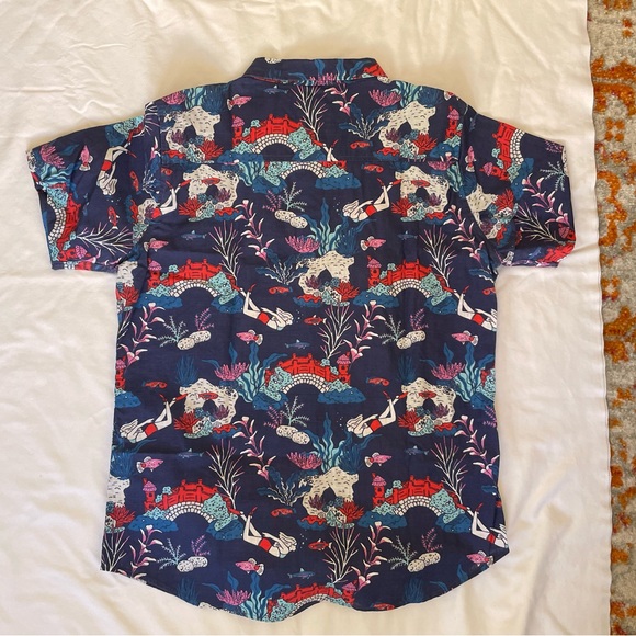 Fun Ocean Print Button Down Shirt - Picture 2 of 3